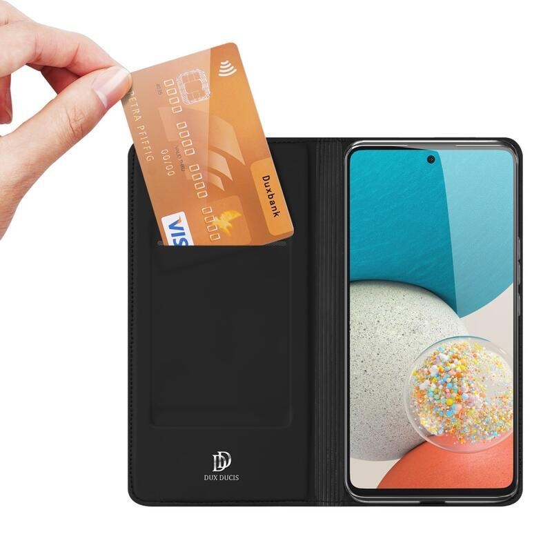 DUX elegáns pénztárca tok Samsung Galaxy A53 5G készülékhez - fekete