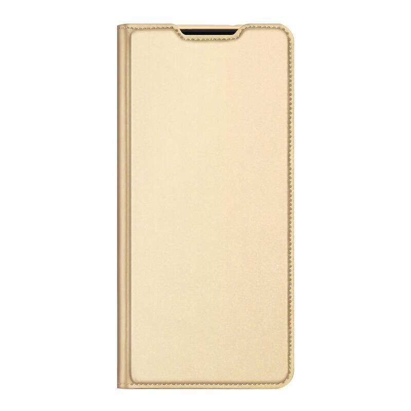 DUX elegáns PU bőr tok Samsung Galaxy S22+ 5G - arany színben