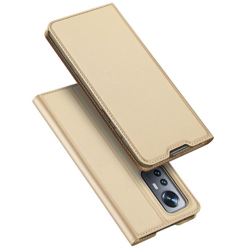 DUX elegáns PU bőr tok a Xiaomi 12/12X készülékhez - arany színben