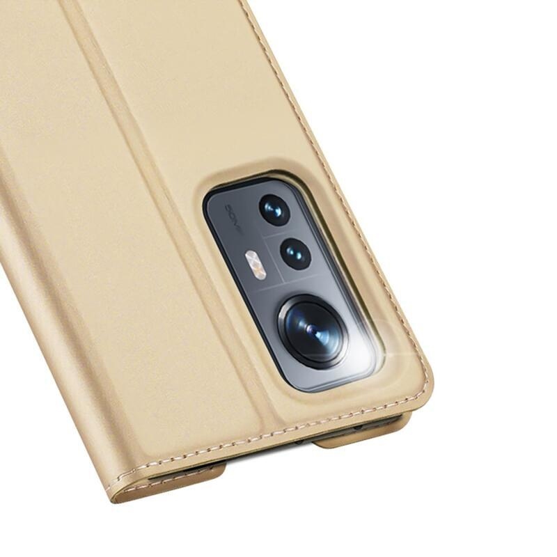 DUX elegáns PU bőr tok a Xiaomi 12/12X készülékhez - arany színben
