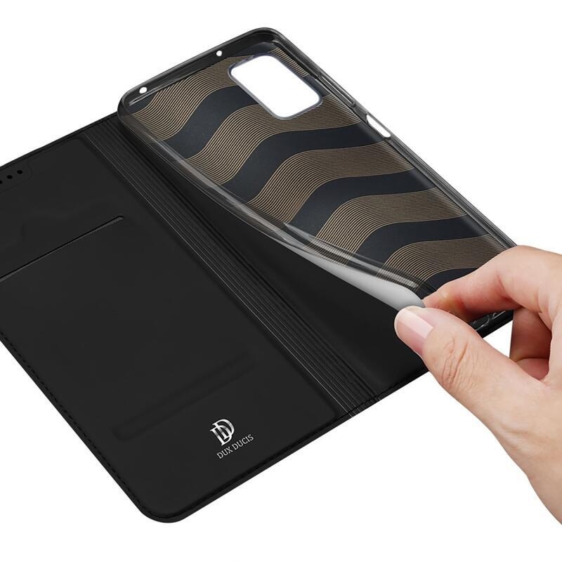 DUX elegáns PU bőr tok Xiaomi Poco M5-hez - fekete
