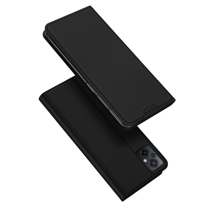 DUX elegáns PU bőr tok Xiaomi Poco M5-hez - fekete