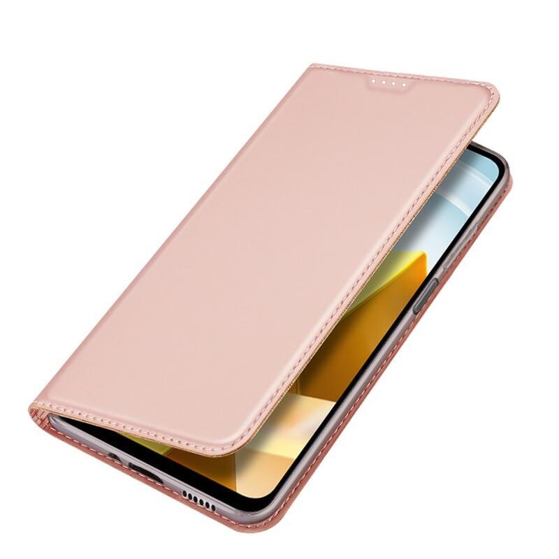 DUX elegáns PU bőr tok Xiaomi Poco M5 készülékhez - rózsaarany színben
