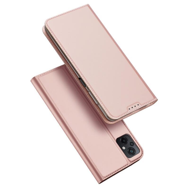 DUX elegáns PU bőr tok Xiaomi Poco M5 készülékhez - rózsaarany színben