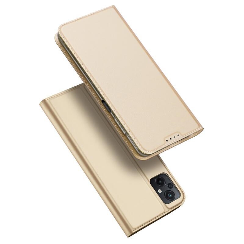 DUX elegáns PU bőr tok a Xiaomi Poco M5 készülékhez - arany színben