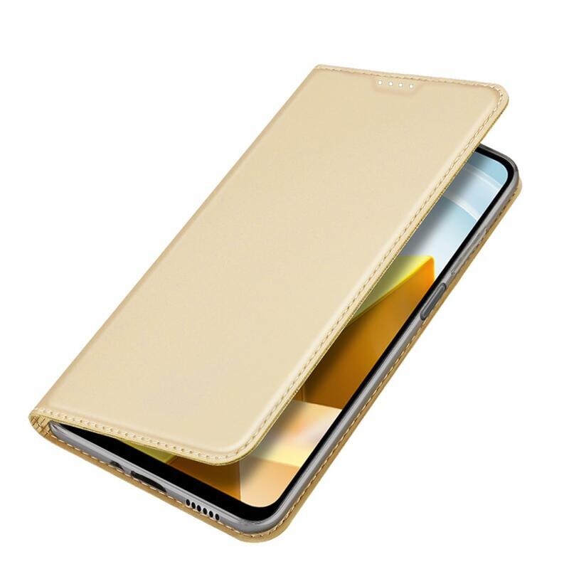DUX elegáns PU bőr tok a Xiaomi Poco M5 készülékhez - arany színben
