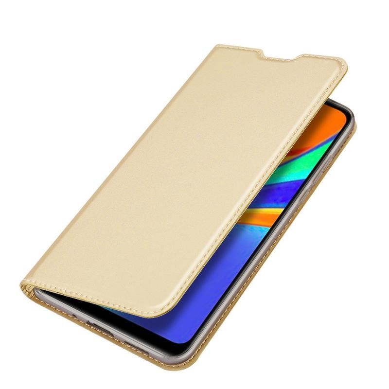 DUX elegáns PU bőr tok Xiaomi Redmi 9C - arany színű