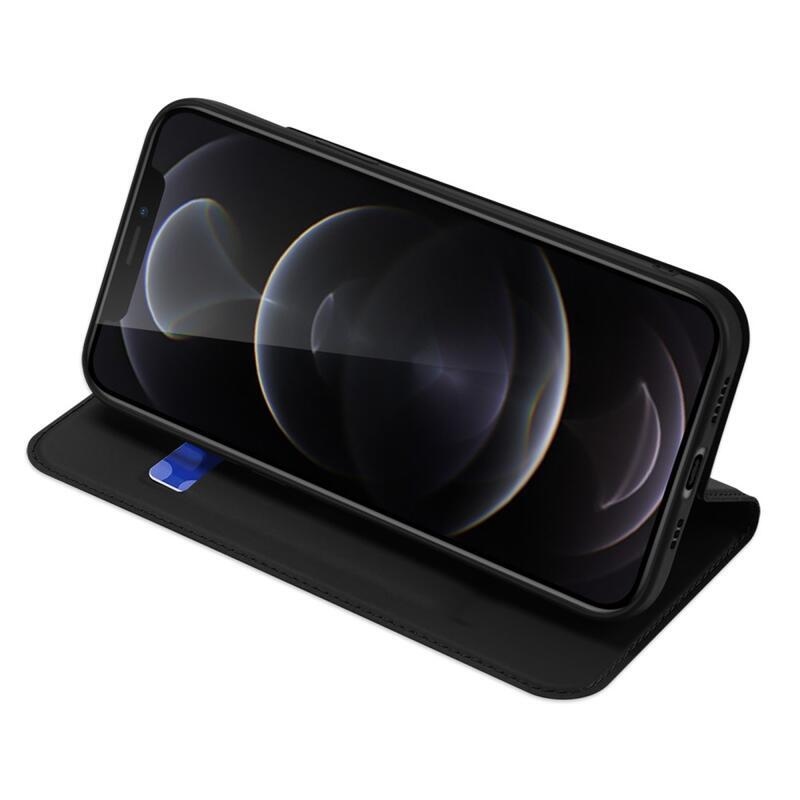 DUX elegáns PU bőr tok iPhone 13 Pro 6.1 készülékhez - fekete