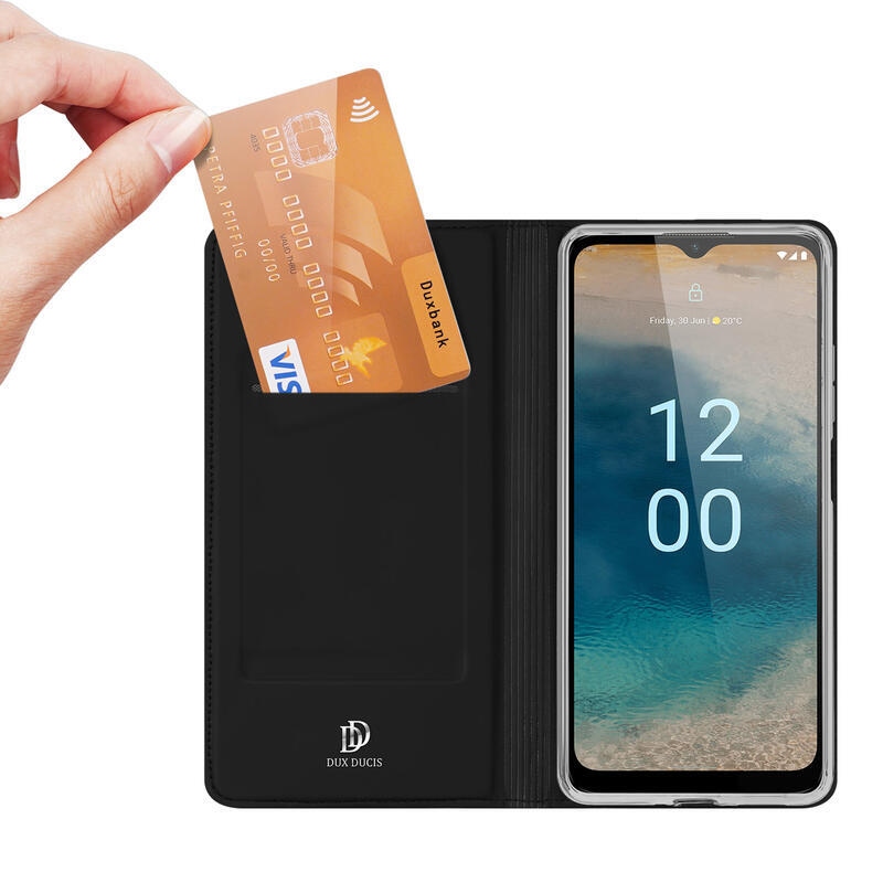 DUX könyvtáska Nokia G22 készülékhez - fekete