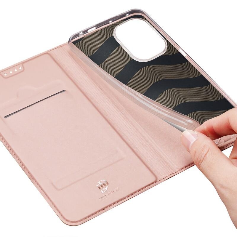 DUX könyvtáska Xiaomi Poco F5-hez - rózsaarany