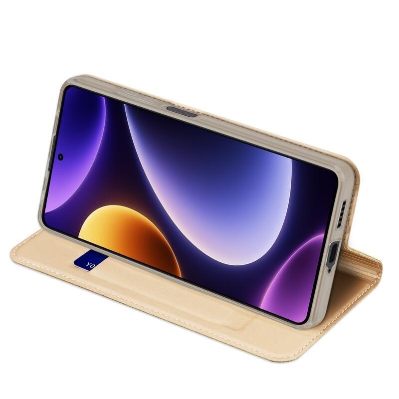 DUX könyv tok Xiaomi Poco F5-hez - arany színű