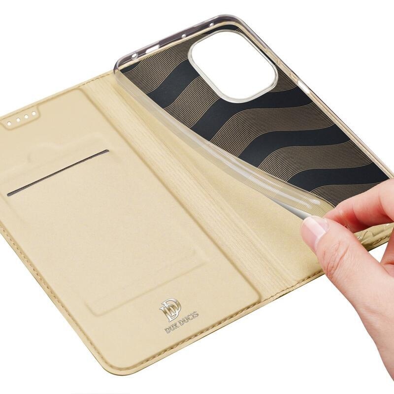 DUX könyv tok Xiaomi Poco F5-hez - arany színű