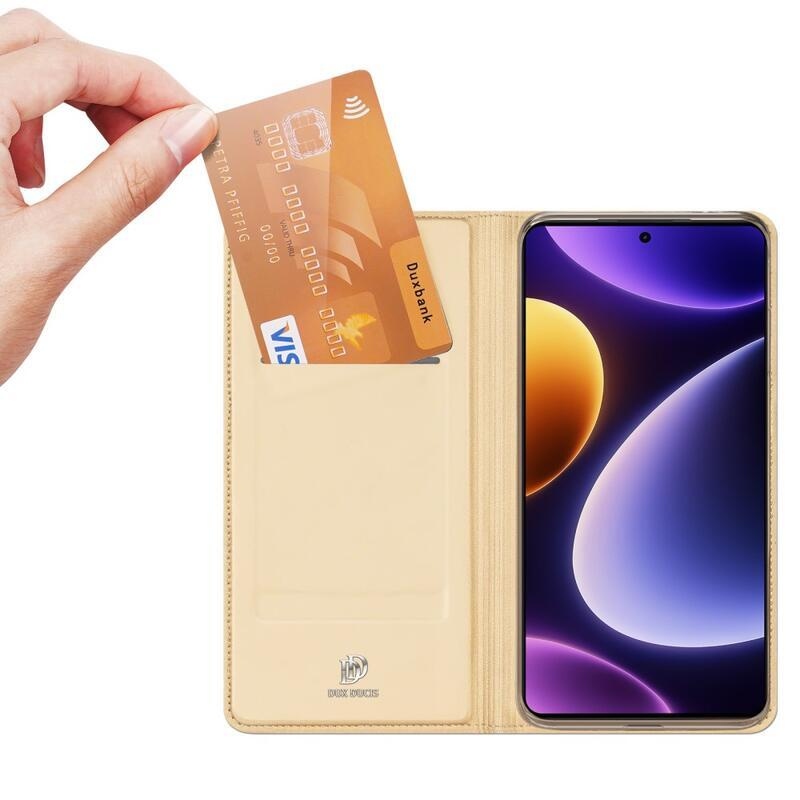 DUX könyv tok Xiaomi Poco F5-hez - arany színű