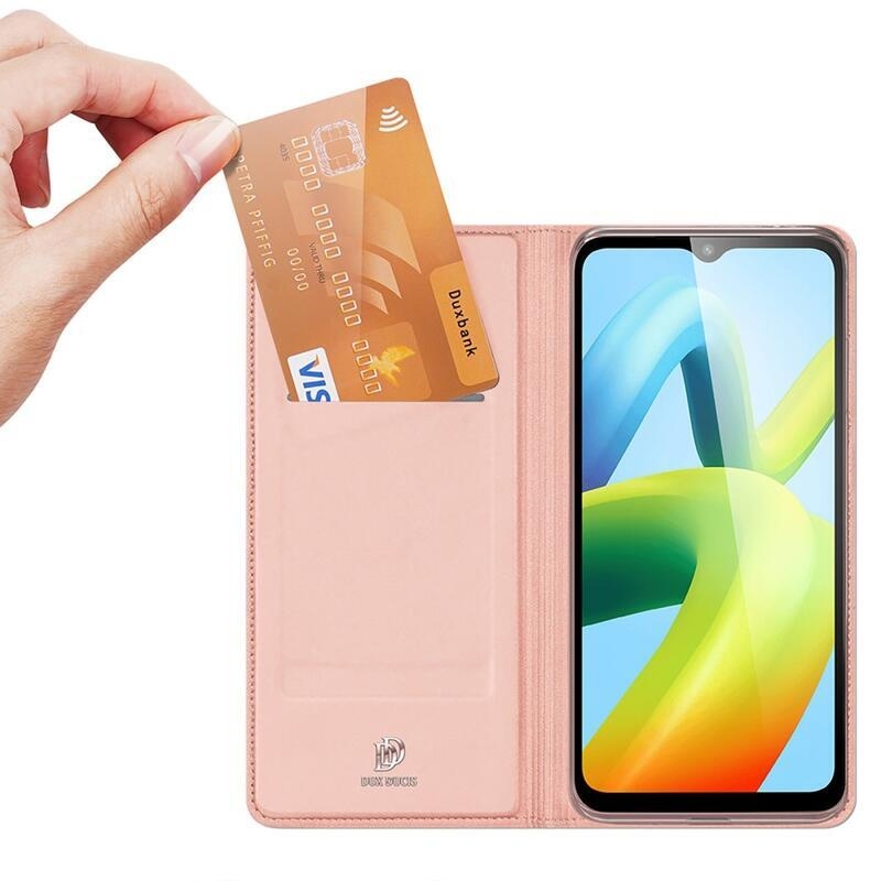 DUX könyv tok Xiaomi Redmi A1+/A2+ készülékhez - rózsaarany színben