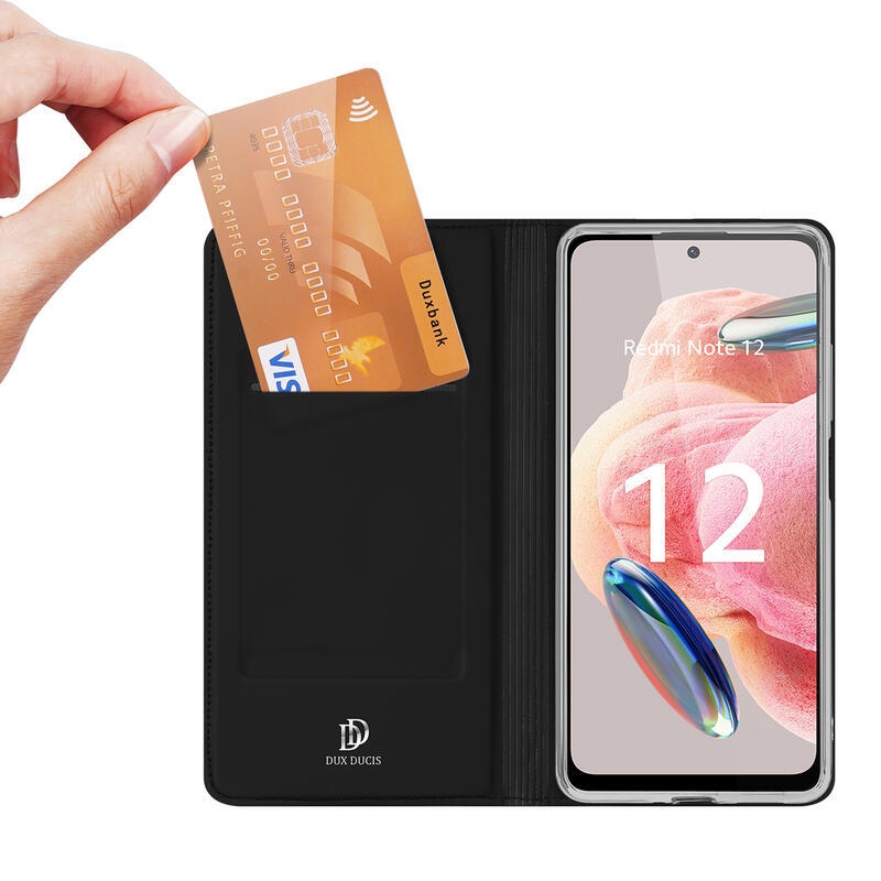 DUX könyvtáska Xiaomi Redmi Note 12 4G - fekete