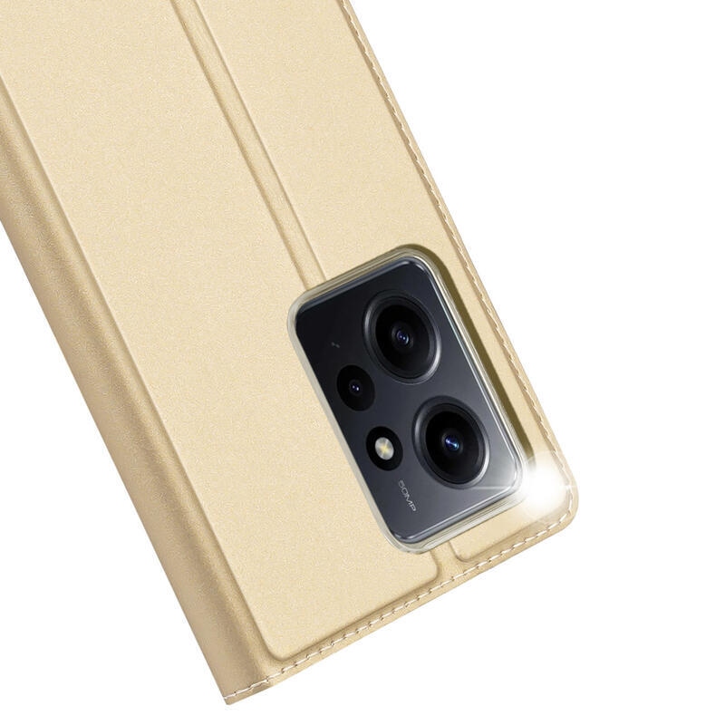 DUX könyv tok a Xiaomi Redmi Note 12 4G készülékhez - arany színben