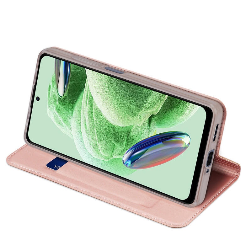 DUX könyvtáska Xiaomi Redmi Note 12 Pro+ 5G - rózsaarany