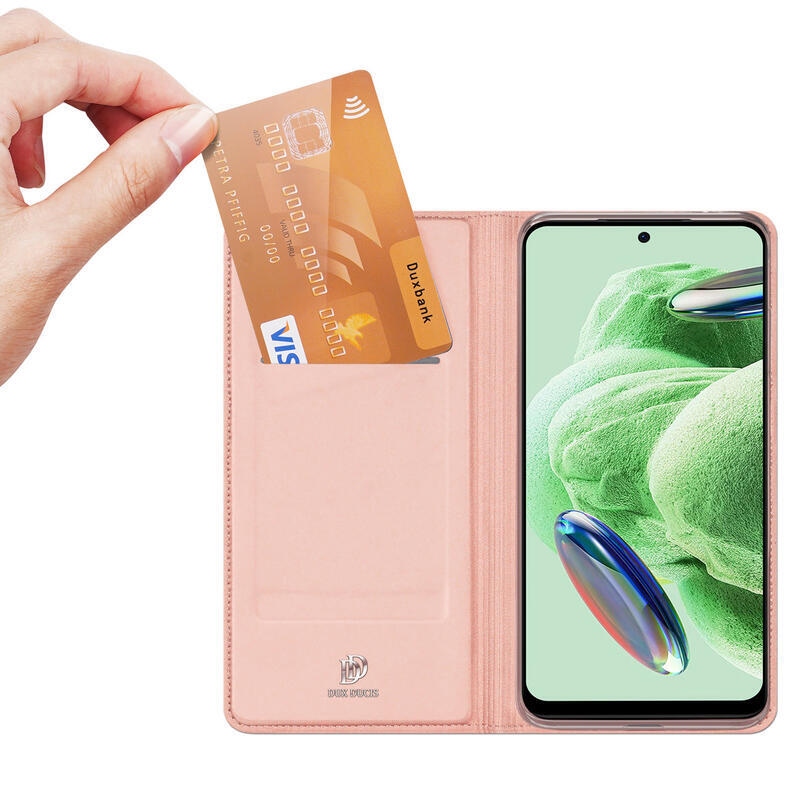 DUX könyvtáska Xiaomi Redmi Note 12 Pro+ 5G - rózsaarany