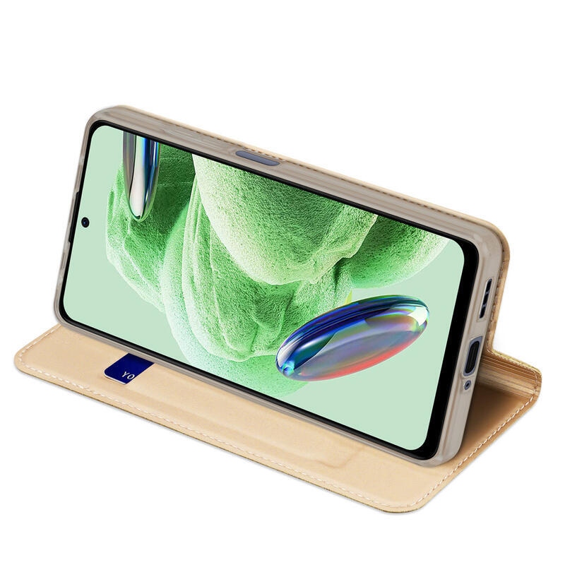 DUX könyv tok Xiaomi Redmi Note 12 Pro+ 5G - arany színű