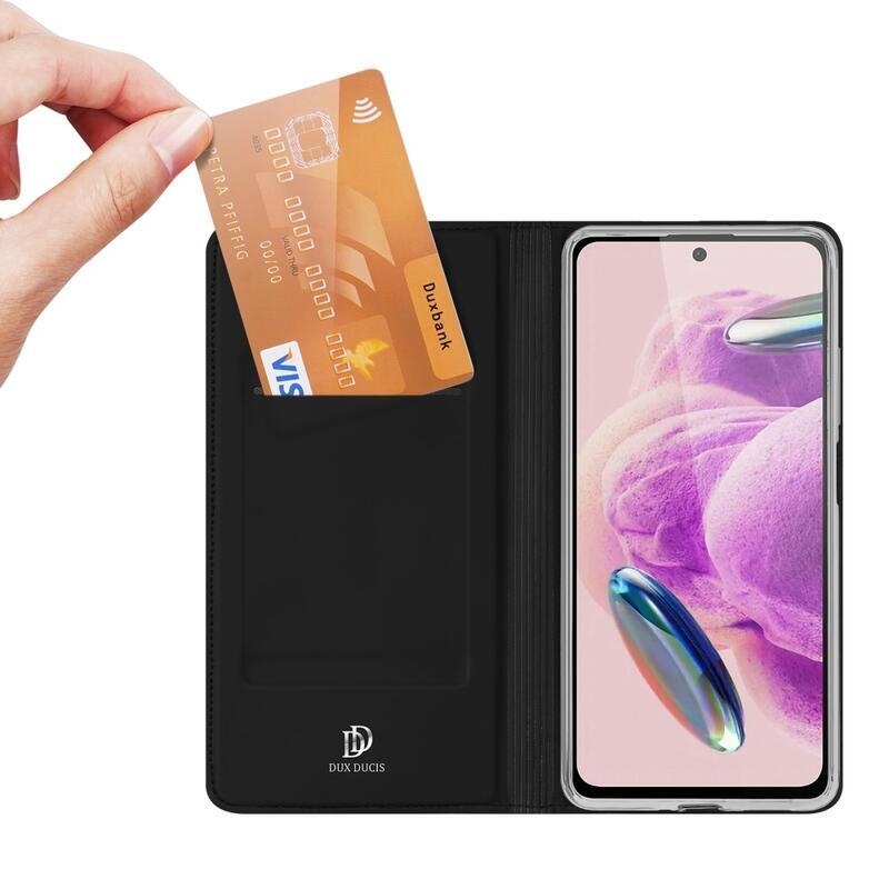 DUX könyvtáska Xiaomi Redmi Note 12S-hez - fekete