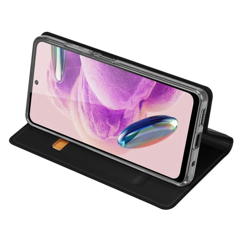 DUX könyvtáska Xiaomi Redmi Note 12S-hez - fekete
