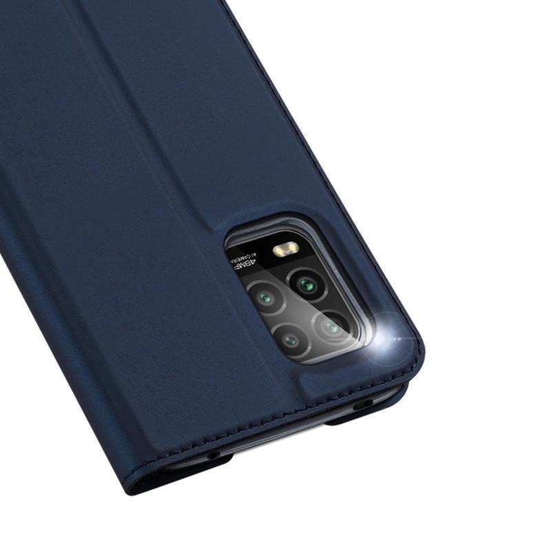 DUX luxus PU bőr tok Xiaomi Mi 10 Lite készülékhez - sötétkék