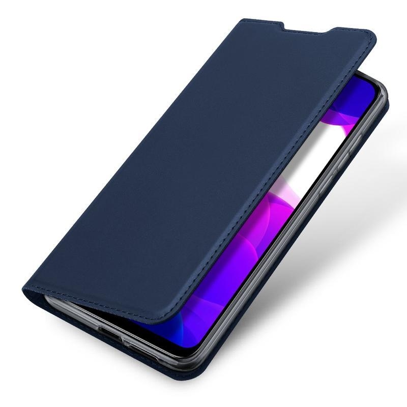 DUX luxus PU bőr tok Xiaomi Mi 10 Lite készülékhez - sötétkék