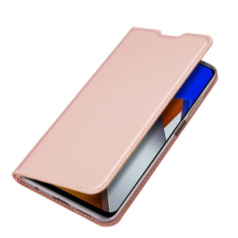 DUX PU bőr pénztárca tok Xiaomi Poco M4 Pro 4G - rózsa arany