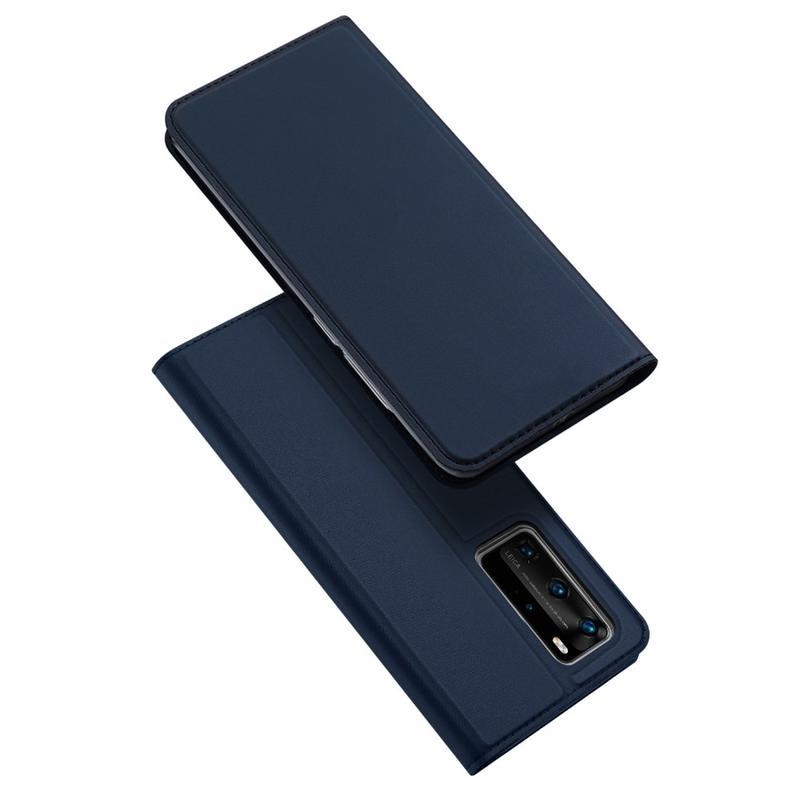 DUX PU bőr tok Huawei P40 Pro készülékhez - sötétkék