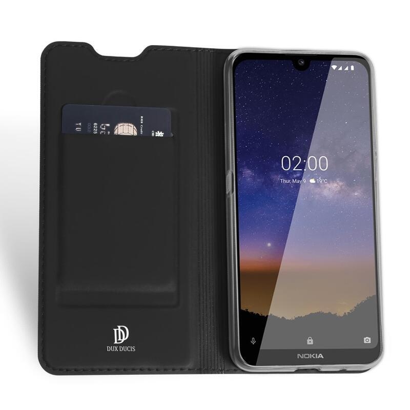 DUX PU bőr mobiltáska Nokia 2.2 - fekete