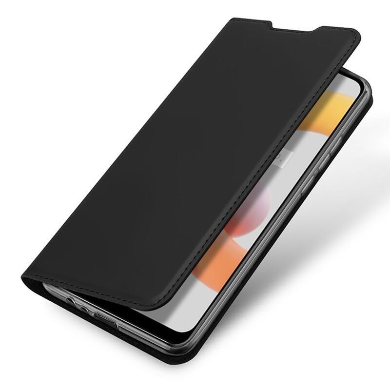 DUX PU bőr mobiltelefon tok Realme C11 (2021) - fekete