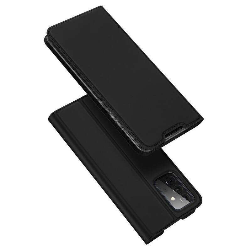 DUX PU bőr tok Samsung Galaxy A72 5G/4G készülékhez - fekete