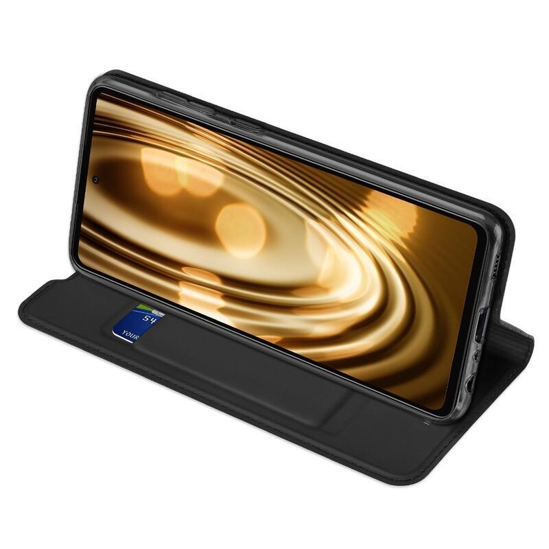 DUX PU bőr tok Samsung Galaxy A72 5G/4G készülékhez - fekete