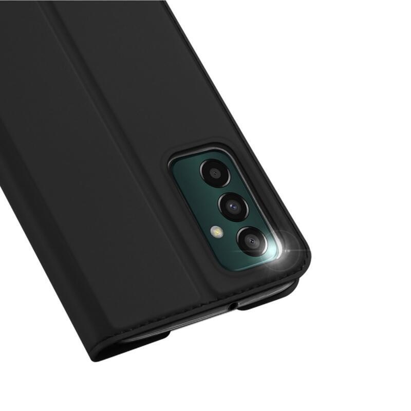 DUX PU bőr tok Samsung Galaxy M13 4G készülékhez - fekete