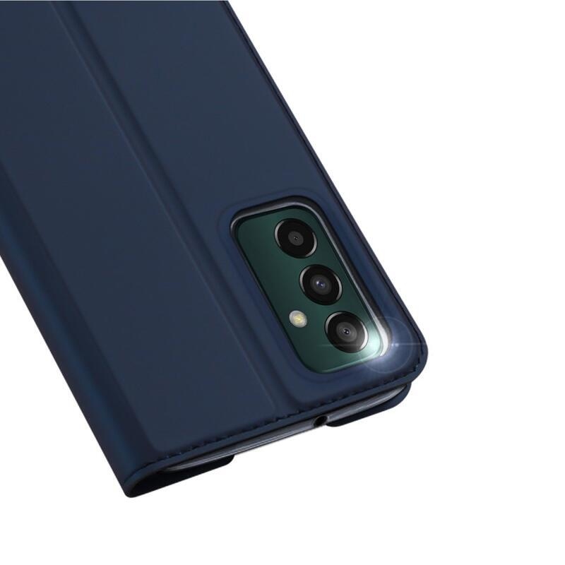 DUX PU bőr tok Samsung Galaxy M13 4G készülékhez - sötétkék
