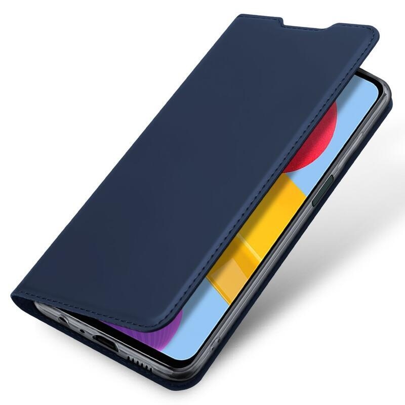 DUX PU bőr tok Samsung Galaxy M13 4G készülékhez - sötétkék