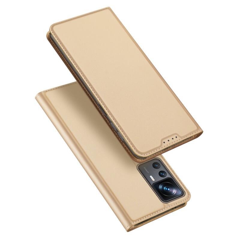 DUX PU bőr tok Xiaomi 12T/12T Pro készülékhez - arany színben