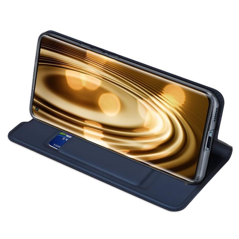 DUX PU bőr tok a Xiaomi Mi 11 készülékhez - sötétkék