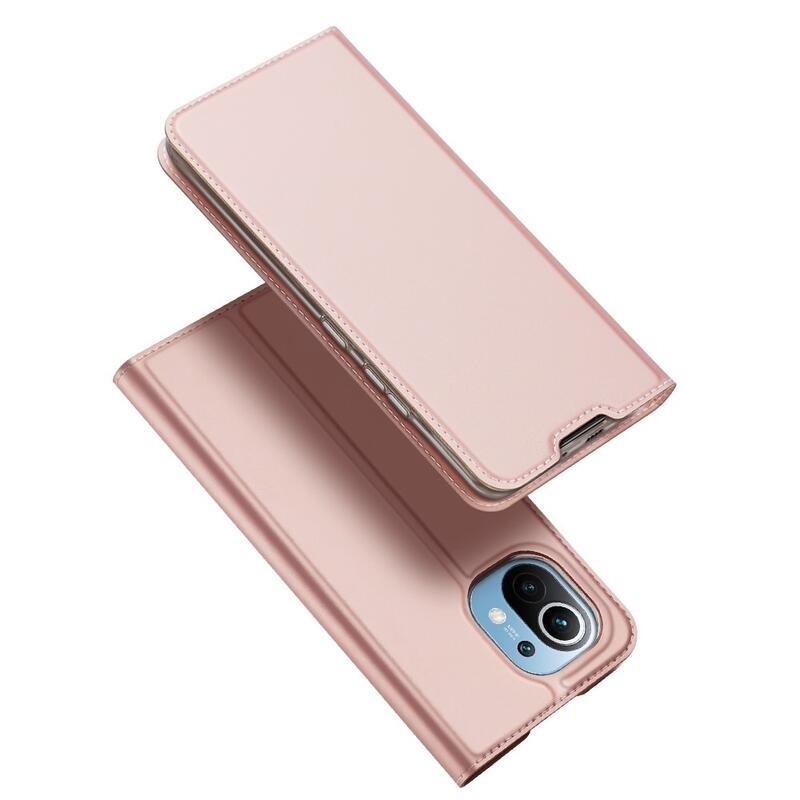 DUX PU bőr tok a Xiaomi Mi 11-hez - rózsaszín