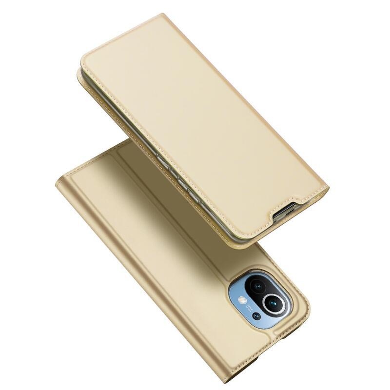 DUX PU bőr tok a Xiaomi Mi 11 készülékhez - arany színben
