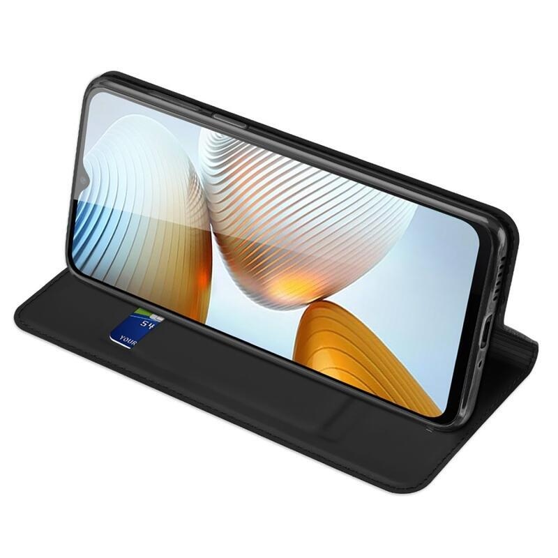 DUX PU bőr tok a Xiaomi Poco M4 5G készülékhez - fekete