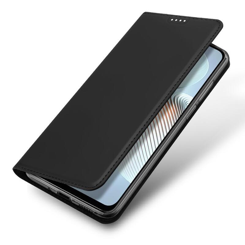 DUX PU bőr tok a Xiaomi Poco M4 5G készülékhez - fekete