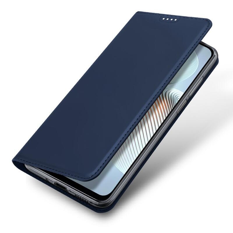 DUX PU bőr tok a Xiaomi Poco M4 5G készülékhez - sötétkék