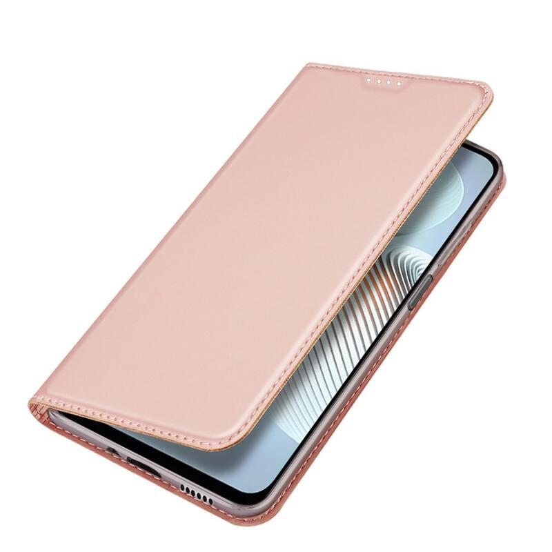 DUX PU bőr tok Xiaomi Poco M4 5G - rózsaarany színben