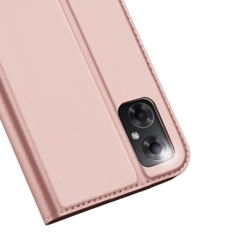 DUX PU bőr tok Xiaomi Poco M4 5G - rózsaarany színben