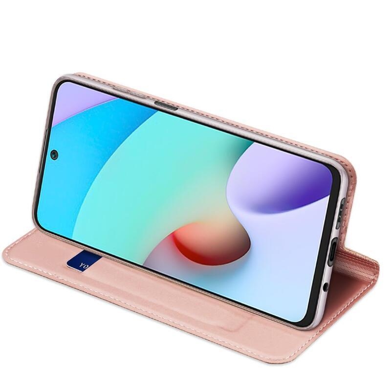 DUX PU bőr tok Xiaomi Redmi 10/Redmi 10 (2022) - rózsaszínű