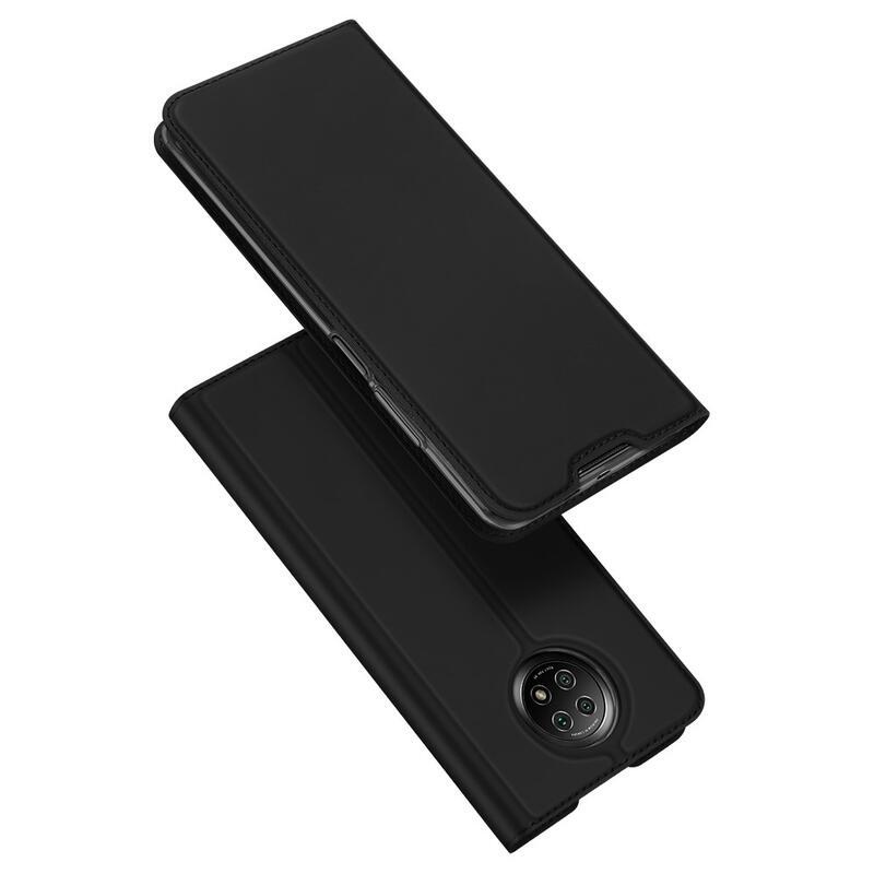DUX PU bőr tok a Xiaomi Redmi Note 9T 5G készülékhez - fekete