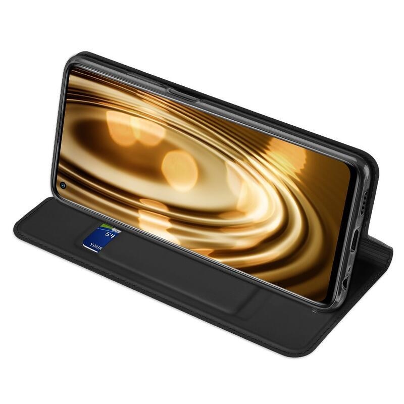DUX PU bőr tok a Xiaomi Redmi Note 9T 5G készülékhez - fekete