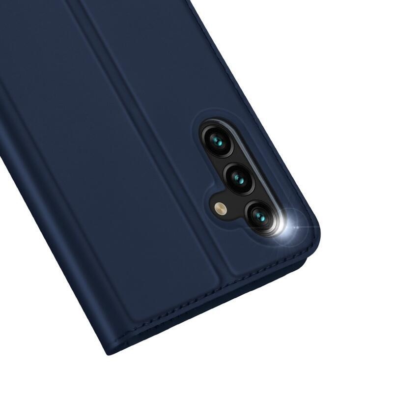 DUX PU bőr mobiltelefon tok Samsung Galaxy A13 5G/Galaxy A04s (164.7 x 76.7 x 9.1 mm) - sötétkék