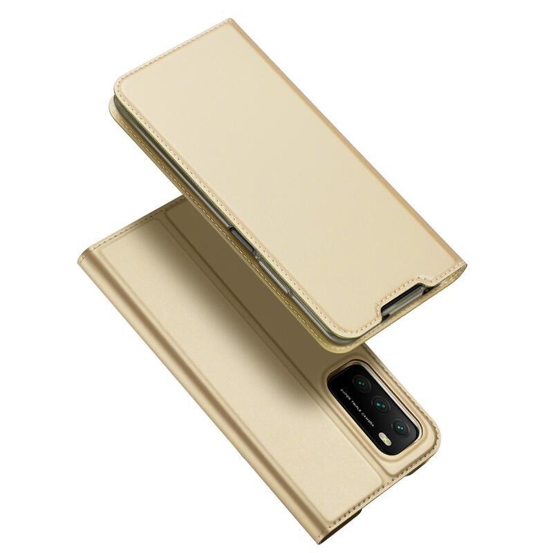 DUX PU bőr tok Xiaomi Poco M3/Redmi 9T - arany színű